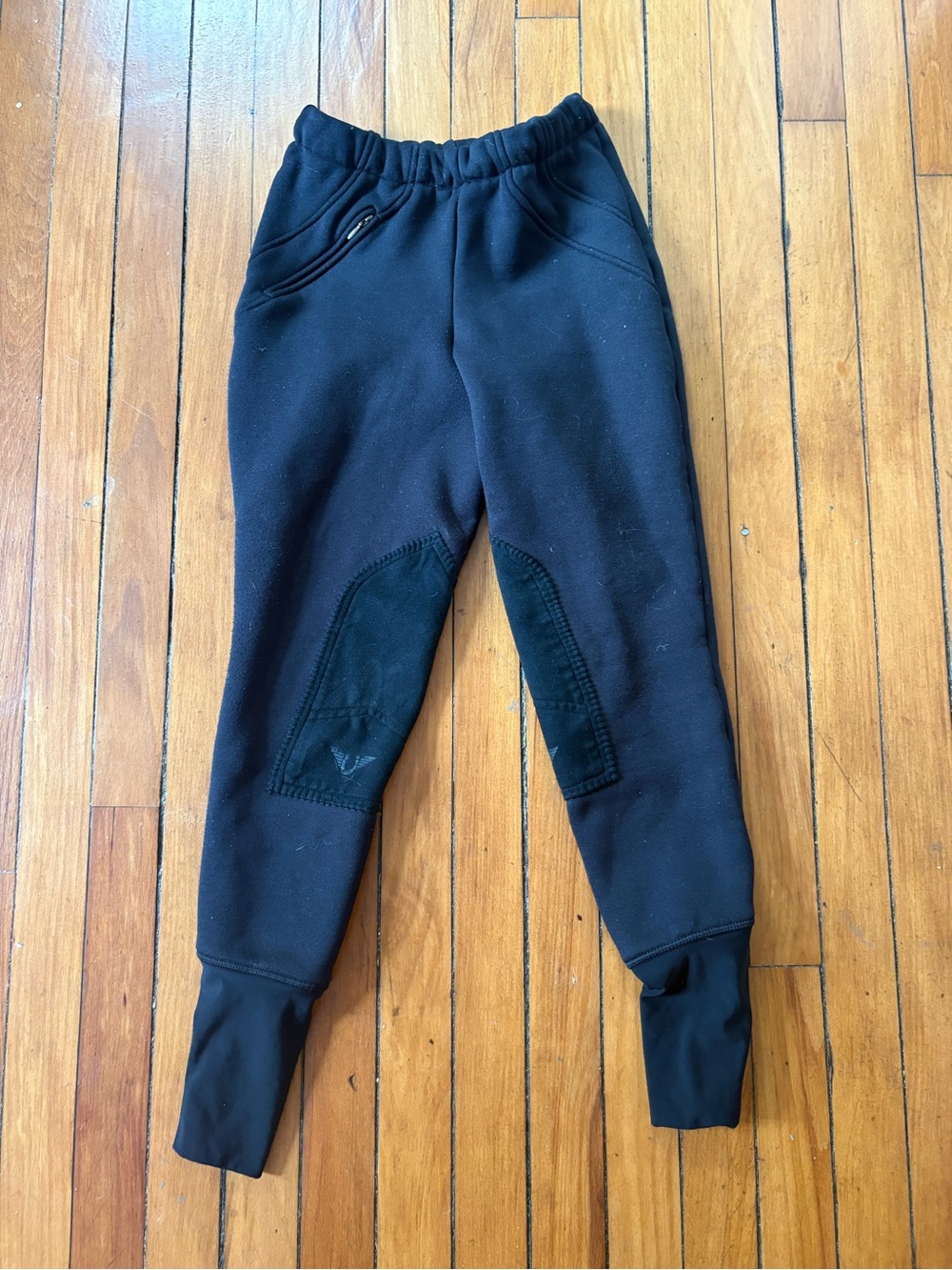 Black Fleece-Lined Women's Riding Leggings